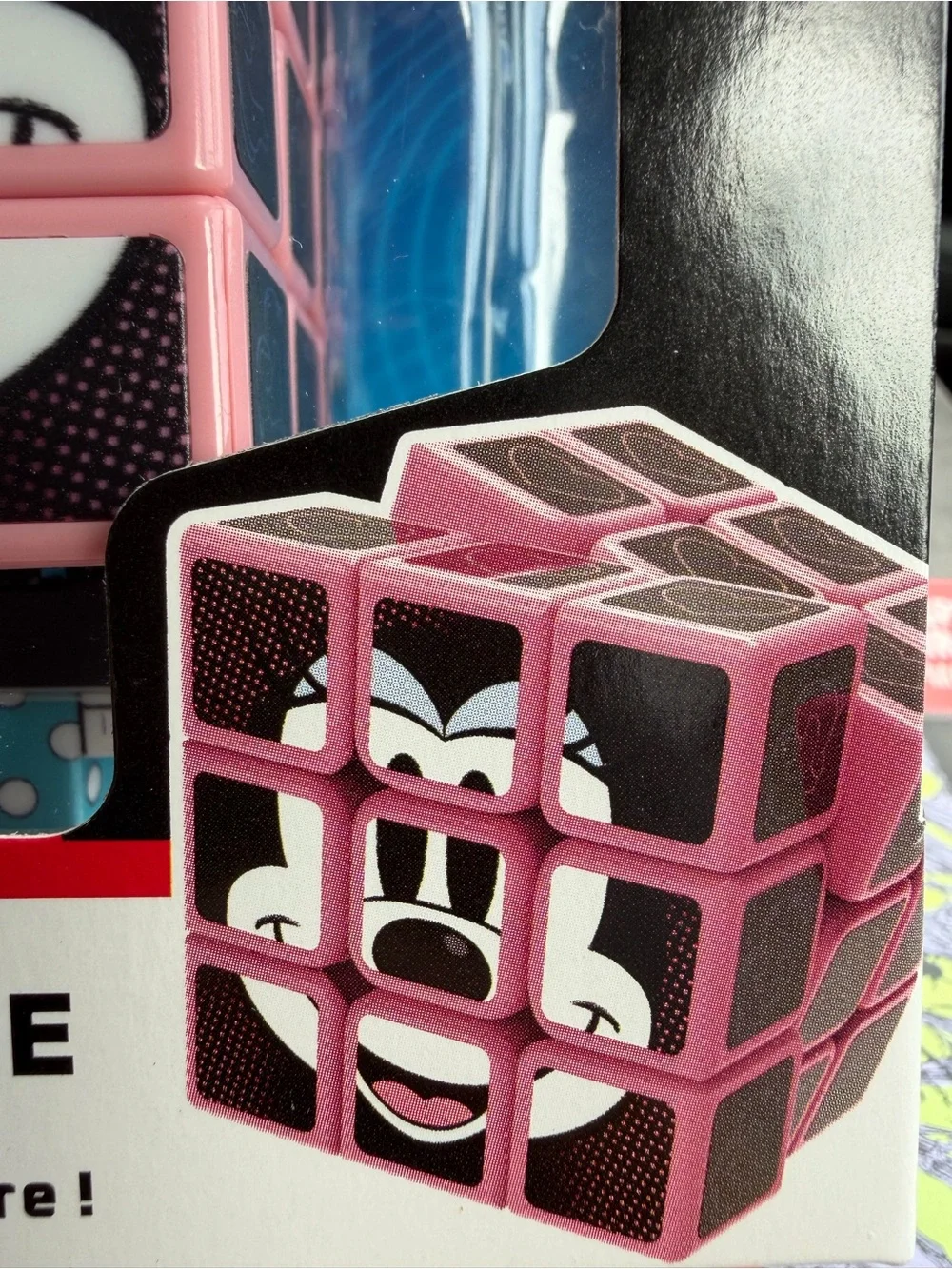 Disney Minnie Mouse Pink Puzzle Cube with Red Bow